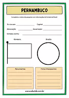 Atividade sobre Pernambuco Atividade sobre Pernambuco para 5º Ano, 4º Ano de Geografia, Recursos Educativos, Roteiro de pesquisa, Brasil - Material e...