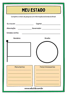 Roteiro de pesquisa sobre Estados Brasileiros Roteiro de pesquisa sobre Estados Brasileiros para 5º Ano, 4º Ano de Geografia, Recursos Educativos, Roteiro de pesquisa, ...