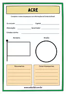 Atividade sobre o Acre Atividade sobre o Acre para 5º Ano, 4º Ano de Geografia, Recursos Educativos, Roteiro de pesquisa, Brasil - Material educa...
