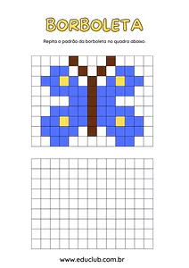 Desenho mosaico de borboleta para imprimir
