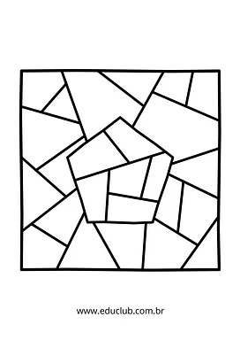 Mosaico para colorir para 2º Ano, 1º Ano de Geometria, Desenhos, Artes, Mosaico - Material educacional