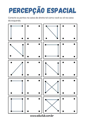 Atividade de percepção espacial Atividade de percepção espacial para 1º Ano de Geometria, Habilidades Perceptivas, Matemática - Material educacional