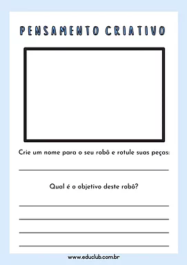 Como fazer um robô - Trabalhando o pensamento criativo Como fazer um robô - Trabalhando o pensamento criativo para 5º Ano, 4º Ano de Ciências, Programação, Pensamento Criativo, ...