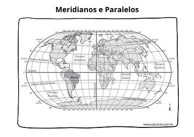 Meridianos e Paralelos Meridianos e Paralelos para 4º Ano, 3º Ano, 2º Ano de Geografia, Planeta Terra - Material educacional