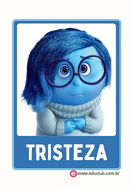 Tristeza Divertidamente Tristeza Divertidamente para Creche, 3º Ano, 2º Ano, 1º Ano, Pré-Escola de Educação Emocional, Emoções - Material educacional