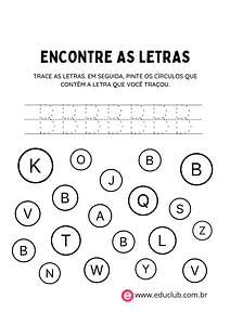 Encontre a letra e pinte