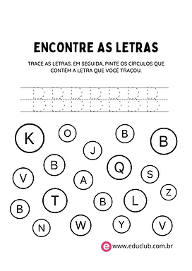 Encontre a letra e pinte para Pré-Escola de Língua Portuguesa, Alfabeto - Material educacional