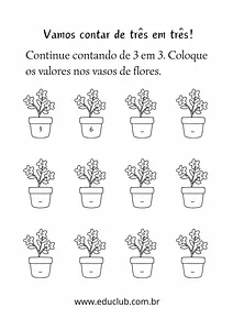 Contar de 3 em 3