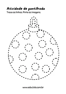 Desenho pontilhado de Natal