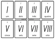 Números romanos do 1 ao 10 Números romanos do 1 ao 10 para 3º Ano, 2º Ano, 1º Ano de Números, Matemática - Material educacional