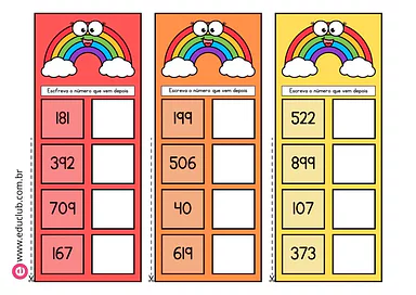 Atividade sucessor Atividade sucessor para 1º Ano de Números, Matemática - Material educacional