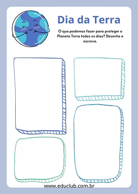 Atividade Dia da Terra Atividade Dia da Terra para 2º Ano, 1º Ano de Datas Comemorativas, Planeta Terra, Dia da Terra - Material educacional