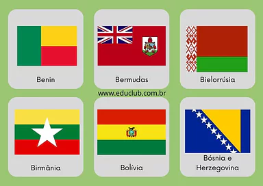 Países com a letra B para 5º Ano, 4º Ano, 3º Ano de Geografia - Material educacional