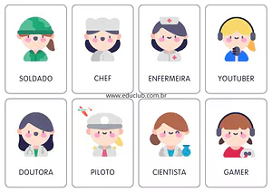 Jogo da memória profissões