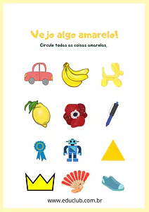 Atividade cor amarela