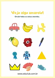 Atividade cor amarela