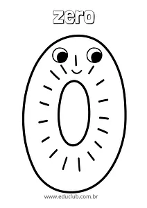 Números para colorir do 0 ao 10