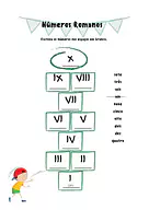 Jogo amarelinha com números romanos de 1 a 10 Jogo amarelinha com números romanos de 1 a 10 para 4º Ano, 3º Ano de Números, Matemática - Material educacional