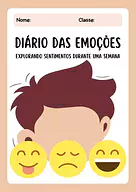 Diário das emoções para 3º Ano, 2º Ano, 1º Ano de Educação Emocional, Autoconhecimento, Emoções - Material educacional