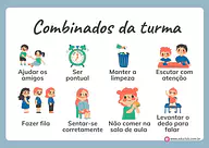 Combinados da turma Combinados da turma para 3º Ano, 2º Ano, 1º Ano de Recursos Educativos, Para sala de aula - Material educacional