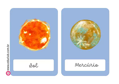 Planetas do Sistema Solar para 3º Ano, 2º Ano, 1º Ano de Língua Portuguesa, Ciências, Vocabulário, Sistema Solar - Materia...