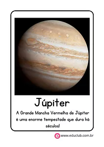 Flashcard do planeta Júpiter