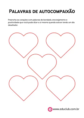 Palavras de autocompaixão Palavras de autocompaixão para 2º Ano, 1º Ano de Educação Emocional, Mindfulness - Material educacional