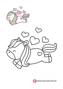 Unicórnio para colorir