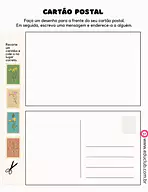 Como fazer um cartão postal para 5º Ano, 4º Ano, 3º Ano de Língua Portuguesa, Gêneros Textuais - Material educacional
