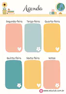 Agenda semanal escolar Agenda semanal escolar para 5º Ano, 4º Ano, 3º Ano, 2º Ano, 1º Ano de Ciências, Tipos de folhas, Calendário - Material edu...