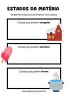 Exemplos de estados físicos da matéria para 3º Ano, 2º Ano de Ciências, Estados da Matéria - Material educacional