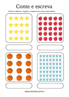 Atividade registre os números Atividade registre os números para 1º Ano de Números, Matemática - Material educacional