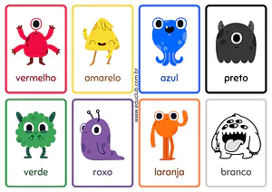 Monstrinho das cores para imprimir