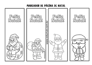 Marca página de Natal