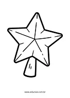 Estrela de Natal para colorir