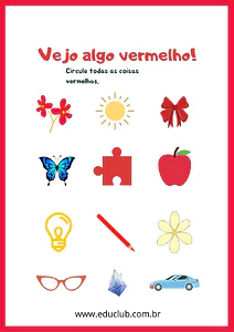 Atividade cor vermelha