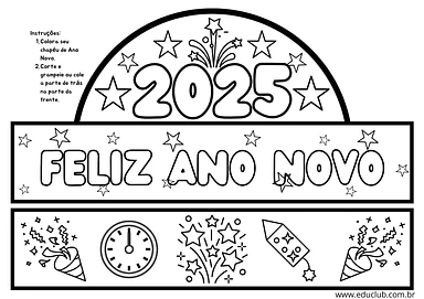 Atividade Ano Novo para Educação Infantil Atividade Ano Novo para Educação Infantil para Creche, Pré-Escola de Datas Comemorativas, Crafts, Ano Novo, Artes - Materi...