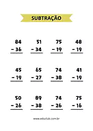Subtração com reserva Subtração com reserva para 3º Ano, 2º Ano de Operações básicas, Matemática - Material educacional