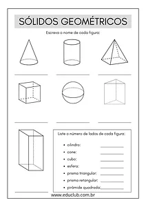 Sólidos geométricos e seus lados