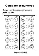 Atividades sinal de maior e menor Atividades sinal de maior e menor para 5º Ano, 4º Ano, 3º Ano, 2º Ano, 1º Ano de Números, Matemática - Material educacional