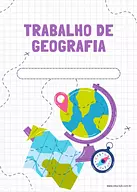 Capa para trabalho de Geografia