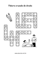 Cruzadinha da divisão Cruzadinha da divisão para 3º Ano, 2º Ano de Operações básicas, Matemática - Material educacional