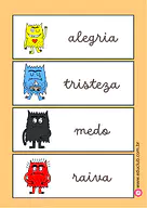 Vocabulário das emoções em forma de chaveirinho para Creche, Pré-Escola de Língua Portuguesa, Recursos Educativos, Vocabul...