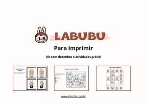 Labubu para imprimir: kit com desenhos e atividades grátis