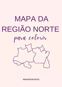Mapa da Região Norte do Brasil para colorir