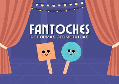 Fantoches de figuras geométricas para imprimir, recortar e brincar para Creche, Pré-Escola de Geometria, Figuras Geométric...