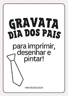 Gravata Dia dos Pais para imprimir e colorir