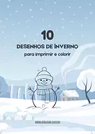 10 desenhos de inverno para colorir para 2º Ano, 1º Ano de Ciências, Estações do ano, Desenhos, Artes - Material educacional