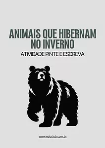 Atividade sobre animais que hibernam no inverno