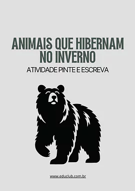 Atividade sobre animais que hibernam no inverno Atividade sobre animais que hibernam no inverno para 2º Ano, 1º Ano de Ciências, Seres Vivos - Material educacional